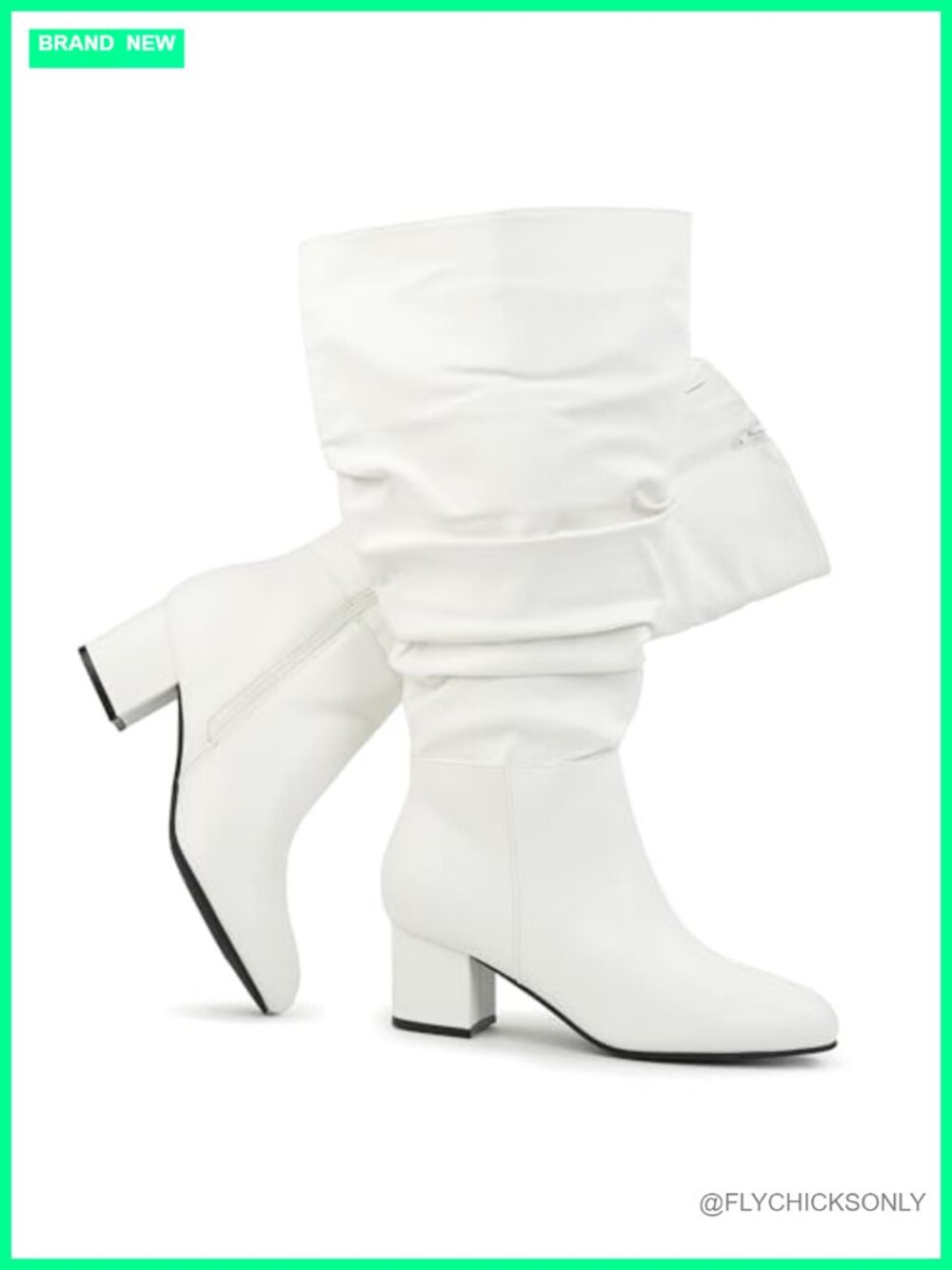Extra Wide Calf Slouchy Suede Knee-High Boots Block Heel